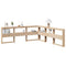 vidaXL Bookcase Headboard L-Shaped 200 cm Solid Wood Pine