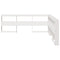 vidaXL Bookcase Headboard L-Shaped White 200 cm Solid Wood Pine