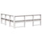 vidaXL Bookcase Headboard L-Shaped White 200 cm Solid Wood Pine