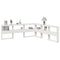 vidaXL Bookcase Headboard L-Shaped White 200 cm Solid Wood Pine
