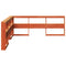 vidaXL Bookcase Headboard L-Shaped Wax Brown 200 cm Solid Wood Pine