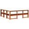 vidaXL Bookcase Headboard L-Shaped Wax Brown 200 cm Solid Wood Pine