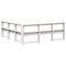 vidaXL Bookcase Headboard L-Shaped White 180 cm Solid Wood Pine