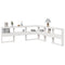 vidaXL Bookcase Headboard L-Shaped White 180 cm Solid Wood Pine
