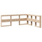 vidaXL Bookcase Headboard L-Shaped 160 cm Solid Wood Pine