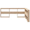 vidaXL Bookcase Headboard L-Shaped 160 cm Solid Wood Pine