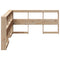 vidaXL Bookcase Headboard L-Shaped 160 cm Solid Wood Pine