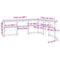 vidaXL Bookcase Headboard L-Shaped 160 cm Solid Wood Pine