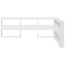 vidaXL Bookcase Headboard L-Shaped White 150 cm Solid Wood Pine