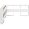 vidaXL Bookcase Headboard L-Shaped White 150 cm Solid Wood Pine