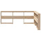 vidaXL Bookcase Headboard L-Shaped 140 cm Solid Wood Pine