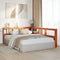 vidaXL Bookcase Headboard L-Shaped Wax Brown 140 cm Solid Wood Pine
