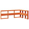vidaXL Bookcase Headboard L-Shaped Wax Brown 120 cm Solid Wood Pine