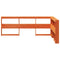 vidaXL Bookcase Headboard L-Shaped Wax Brown 120 cm Solid Wood Pine