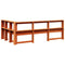 vidaXL Bookcase Headboard L-Shaped Wax Brown 120 cm Solid Wood Pine