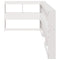 vidaXL Bookcase Headboard L-Shaped White 100 cm Solid Wood Pine