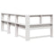 vidaXL Bookcase Headboard L-Shaped White 90 cm Solid Wood Pine