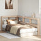 vidaXL Bookcase Headboard L-Shaped 80 cm Solid Wood Pine