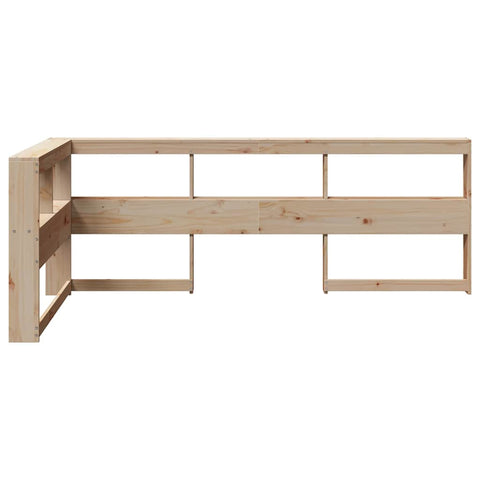 vidaXL Bookcase Headboard L-Shaped 80 cm Solid Wood Pine