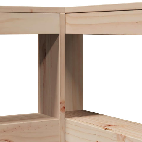 vidaXL Bookcase Headboard L-Shaped 80 cm Solid Wood Pine