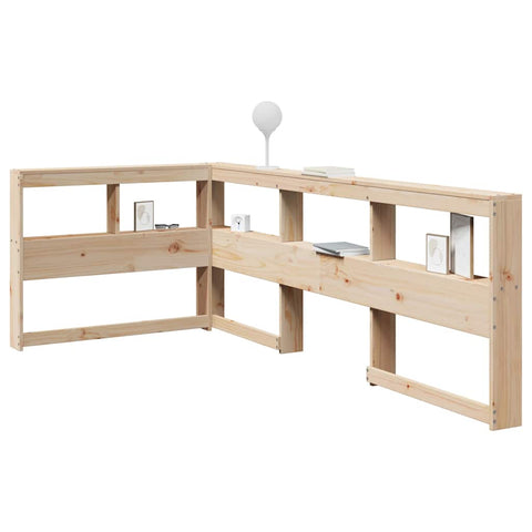 vidaXL Bookcase Headboard L-Shaped 80 cm Solid Wood Pine