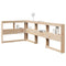 vidaXL Bookcase Headboard L-Shaped 80 cm Solid Wood Pine