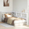 vidaXL Bookcase Headboard L-Shaped White 80 cm Solid Wood Pine