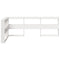 vidaXL Bookcase Headboard L-Shaped White 80 cm Solid Wood Pine