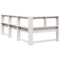 vidaXL Bookcase Headboard L-Shaped White 80 cm Solid Wood Pine