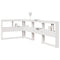 vidaXL Bookcase Headboard L-Shaped White 80 cm Solid Wood Pine