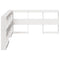 vidaXL Bookcase Headboard L-Shaped White 140 cm Solid Wood Pine