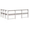 vidaXL Bookcase Headboard L-Shaped White 140 cm Solid Wood Pine