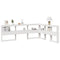 vidaXL Bookcase Headboard L-Shaped White 140 cm Solid Wood Pine