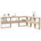 vidaXL Bookcase Headboard L-Shaped 135 cm Solid Wood Pine