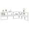 vidaXL Bookcase Headboard L-Shaped White 135 cm Solid Wood Pine