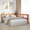 vidaXL Bookcase Headboard L-Shaped Wax Brown 135 cm Solid Wood Pine