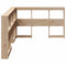 vidaXL Bookcase Headboard L-Shaped 120 cm Solid Wood Pine