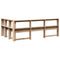 vidaXL Bookcase Headboard L-Shaped 120 cm Solid Wood Pine