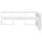 vidaXL Bookcase Headboard L-Shaped White 120 cm Solid Wood Pine