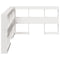 vidaXL Bookcase Headboard L-Shaped White 120 cm Solid Wood Pine