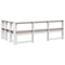 vidaXL Bookcase Headboard L-Shaped White 120 cm Solid Wood Pine