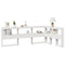 vidaXL Bookcase Headboard L-Shaped White 120 cm Solid Wood Pine