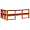 vidaXL Bookcase Headboard L-Shaped Wax Brown 120 cm Solid Wood Pine