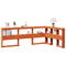 vidaXL Bookcase Headboard L-Shaped Wax Brown 120 cm Solid Wood Pine