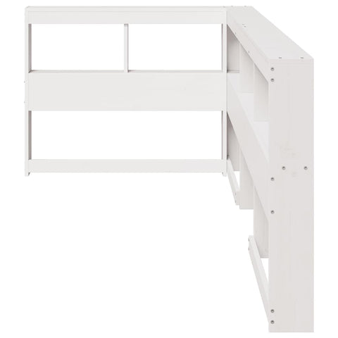 vidaXL Bookcase Headboard L-Shaped White 90 cm Solid Wood Pine