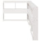 vidaXL Bookcase Headboard L-Shaped White 90 cm Solid Wood Pine