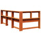 vidaXL Bookcase Headboard L-Shaped Wax Brown 90 cm Solid Wood Pine