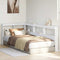 vidaXL Bookcase Headboard L-Shaped White 75 cm Solid Wood Pine