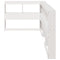 vidaXL Bookcase Headboard L-Shaped White 75 cm Solid Wood Pine