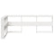 vidaXL Bookcase Headboard L-Shaped White 75 cm Solid Wood Pine